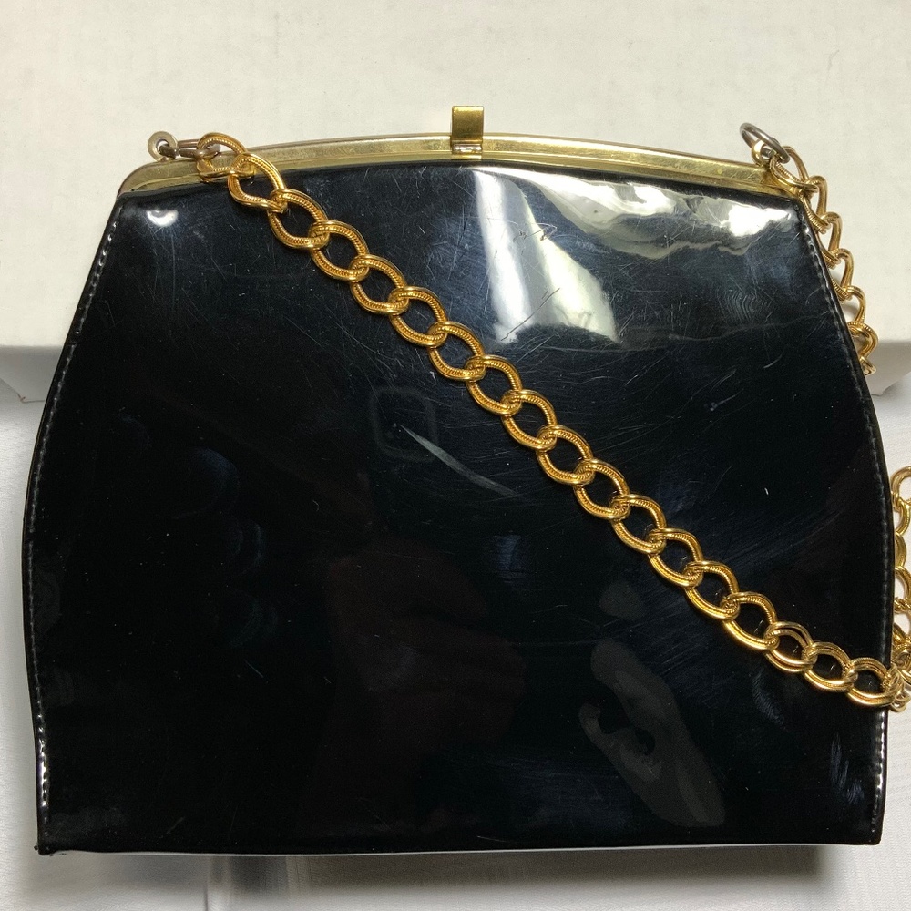 Vintage Theodor of California Black Vinyl Purse